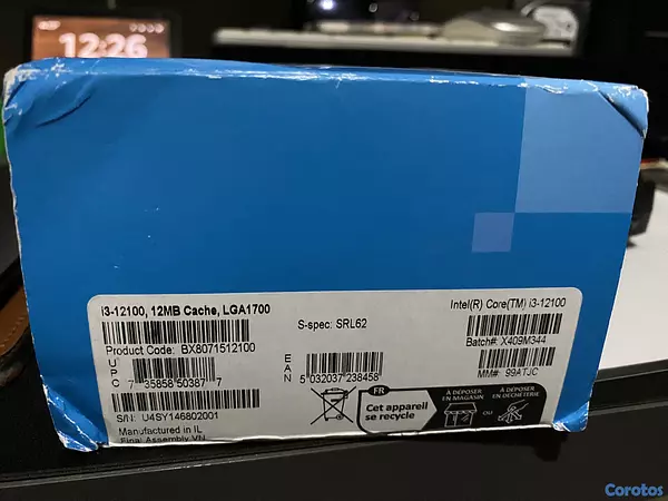 computadoras y laptops - Procesador Intel i3-12100 3.30 GHz Nuevo 12va Gen 2