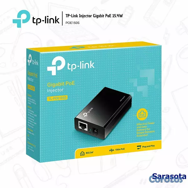 accesorios para electronica - TP-Link Injector Gigabit Poe POE150S 4