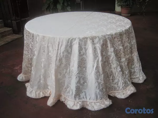 decoración y accesorios - MANTELES Y TOPES PARA MESAS DE 60 PULGADAS DE DIÁMETRO 3