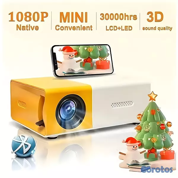 otros electronicos - ✅ Mini Proyector LED Portátil USB HDMI y AV – Idea 4