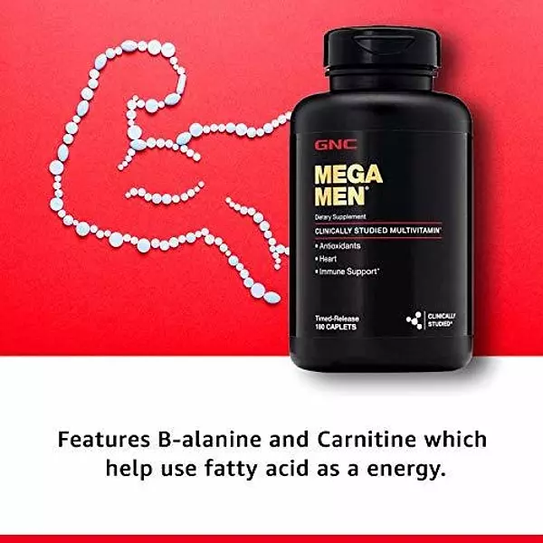 Salud y Equipamiento Médico - Gnc Mega Men Multivitaminico Antioxidantes Corazon 180 Cap 4