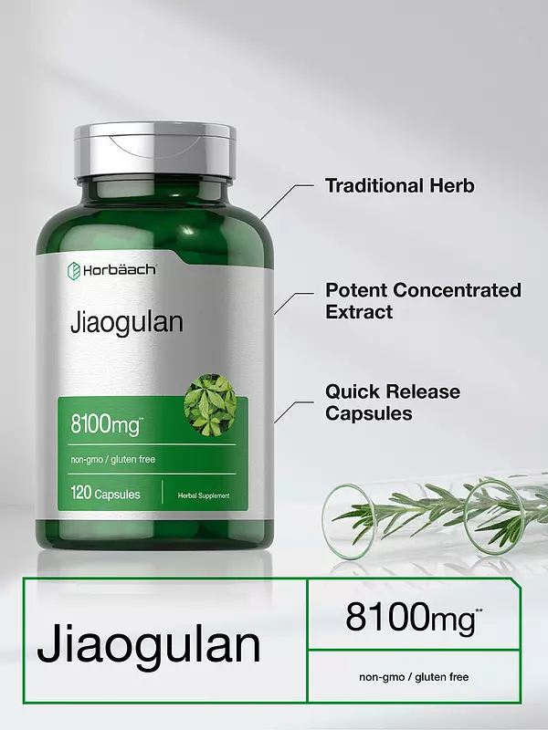 Salud y Equipamiento Médico - Jiaogulan 900 Mg 120 Cap Horbaach 3