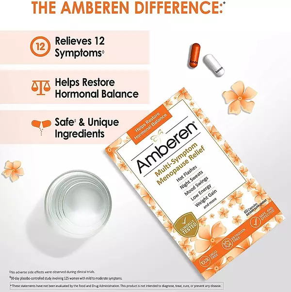 Salud y Equipamiento Médico - Amberen Alivio De La Menopausia Equilibrio Hormonal, 120 Cap 5