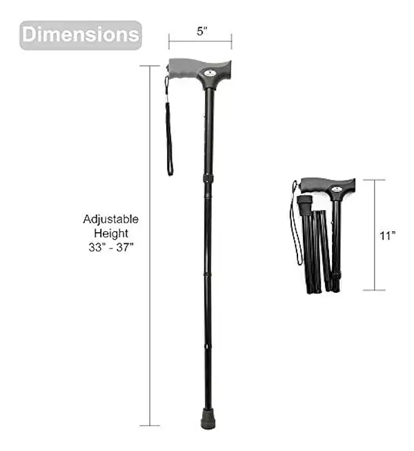 Salud y Equipamiento Médico - Baston Plegable Que Brinda Equilibrio Y Seguridad Al Caminar 2