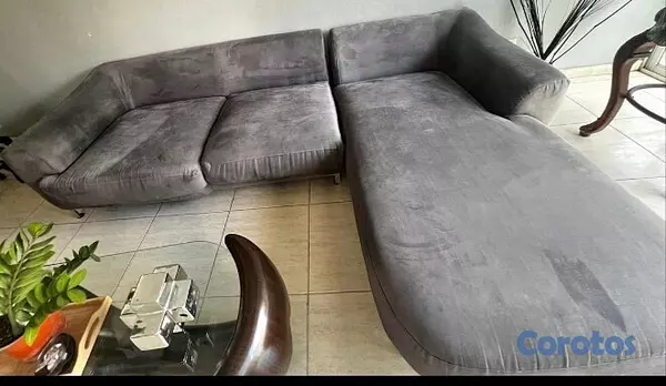 muebles y colchones - Mueble Gris en Felpa para sala 8