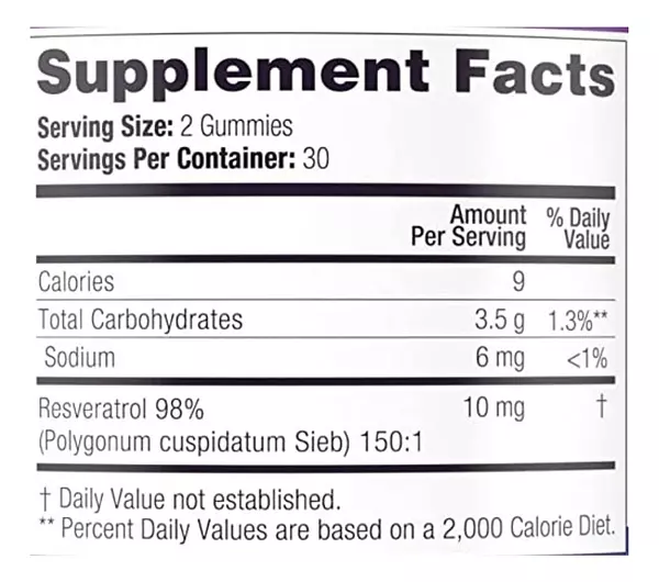 Salud y Equipamiento Médico - Resveratrol 60 Gum Purify Life - U 2