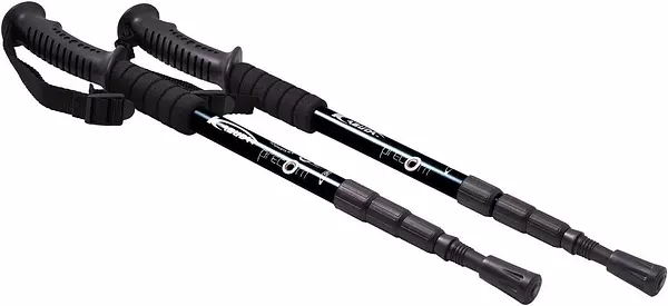 Artículos Deportivos - Par de bastones de senderismo antishock Nordic Walking telescópicos ajustable  2
