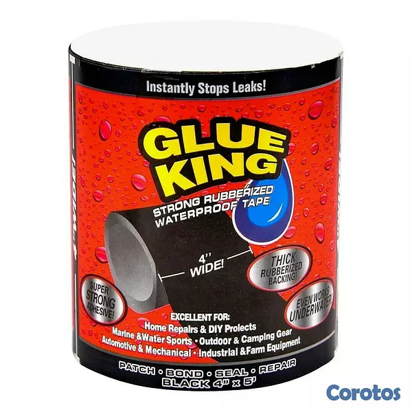 herramientas, jardines y exterior - CINTA PARA TAPAR GOTERAS GLUE KING 4" 2