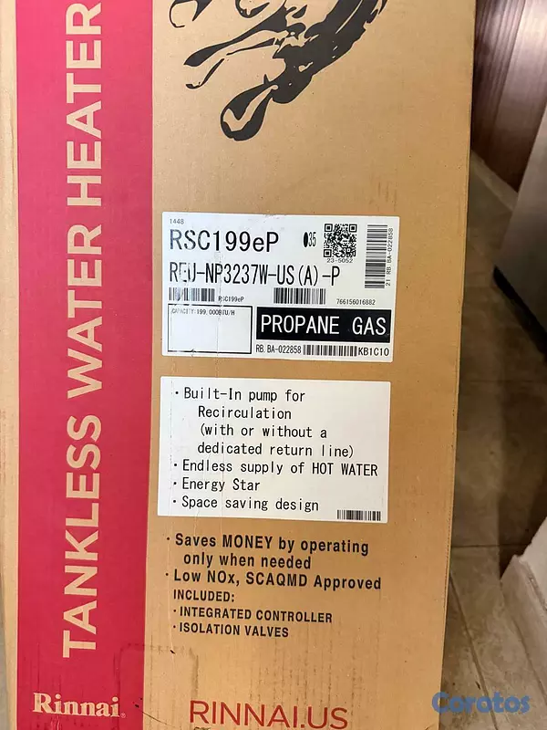 electrodomesticos -  Rinnai RSC199iP Smart-Circ Condensing Gas Tankles 2