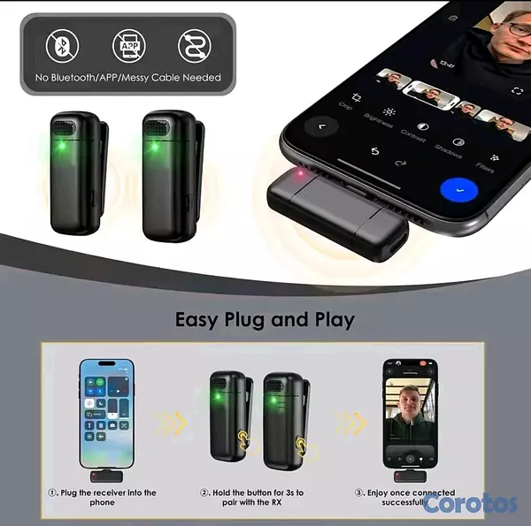 accesorios para electronica - Microfono inalámbrico K6 / para celulares Android y iPhone 10