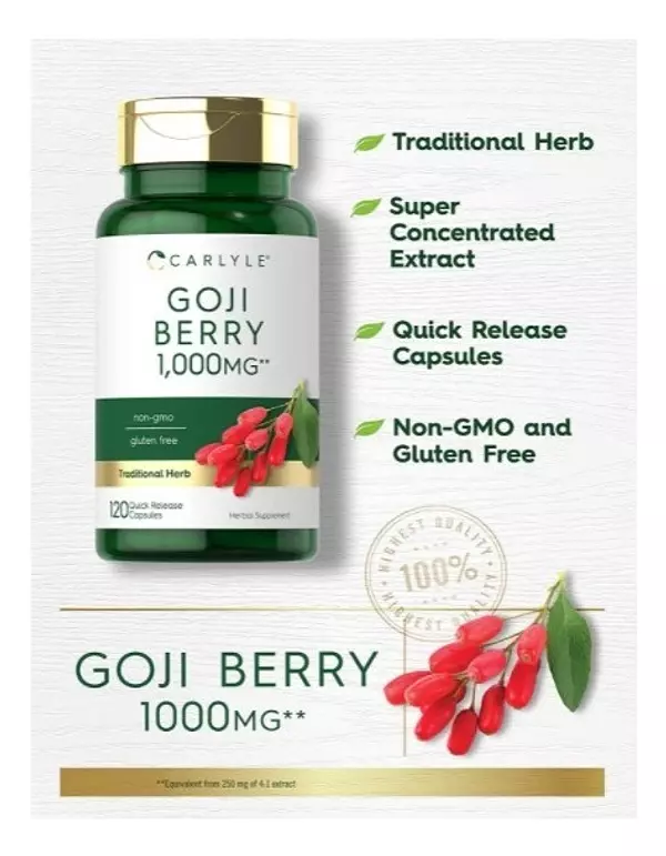 Salud y Equipamiento Médico - Baya De Goji 1000 Mg | 120 Uds 4