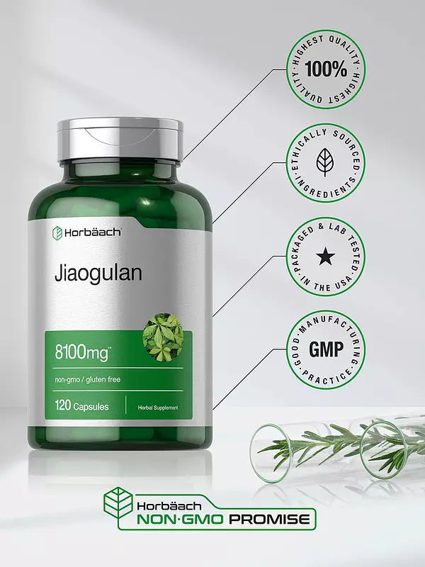 Salud y Equipamiento Médico - Jiaogulan 900 Mg 120 Cap Horbaach 5