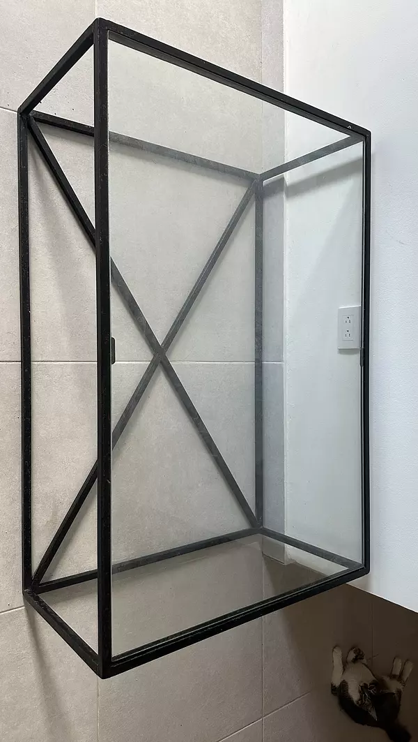 decoración y accesorios - Mesa de centro de hierro y cristal 3