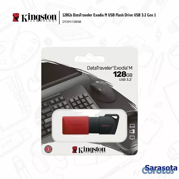 accesorios para electronica - Kingston Pendrive 128Gb DataTraveler USB3.2 Exodia 2