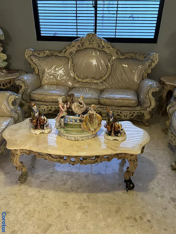 muebles y colchones - Set de muebles y mesa antigua italiano 2