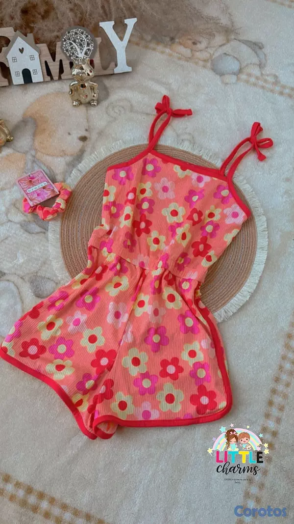 ropa y zapatos -  Hermoso set de enterizos cortos, incluye uno rosado y otro floral 🌺.
 2