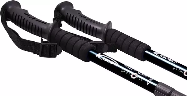 Artículos Deportivos - Par de bastones de senderismo antishock Nordic Walking telescópicos ajustable  3