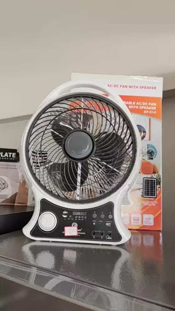 aires acondicionados y abanicos - Abanico con panel solar recargable grande