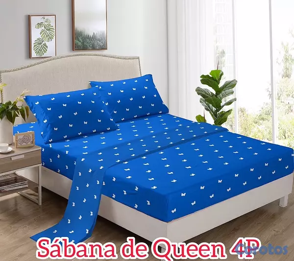 muebles y colchones - juego de sabana 4 piezas para cama de 60  2