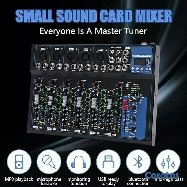 camaras y audio - Mezcladora de sonido audio de 7 canales - U2 5