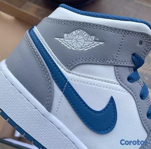 zapatos unisex - Tenis Teni NIKE AIR JORDAN 1 MID TRUE BLUE Original Originales Sneaker 🪬 2