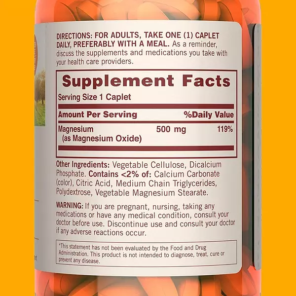 Salud y Equipamiento Médico - Magnesio 500 Mg Sundown 180 Cáp 3