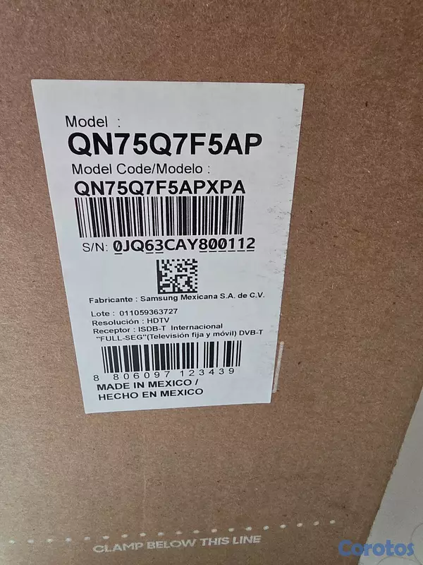 tv - RD $69,000  TV SAMSUNG QLED 75" Precio lanzamiento oferta . Garantía 2 años  2