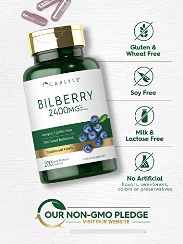 Salud y Equipamiento Médico - Carlyle Bilberry Extract 1200 Mg 200 Capsulas 3