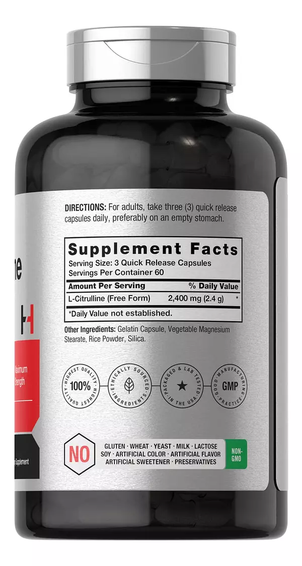 Salud y Equipamiento Médico - L Citrulline 2400 Mg 180 Cap Horbaach 2