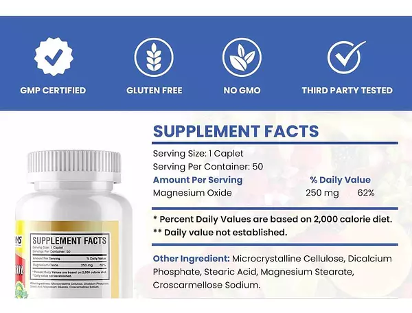 Salud y Equipamiento Médico - Oxido De Magnesio 250 Mg Pack 2 2