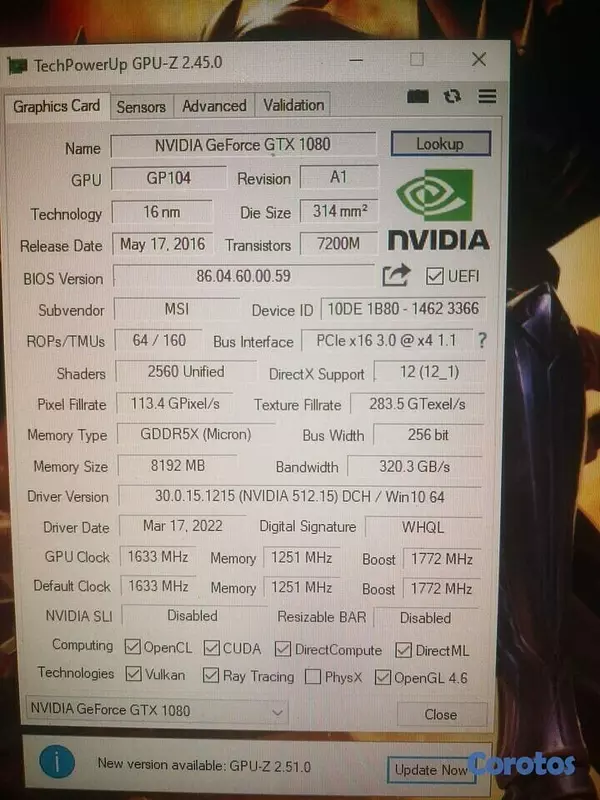 computadoras y laptops - Nvidia gtx 1080 con sistema líquido 2
