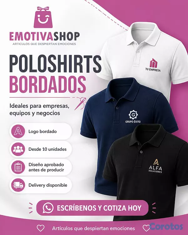 ropa para hombre - Poloshirts bordados para empresas