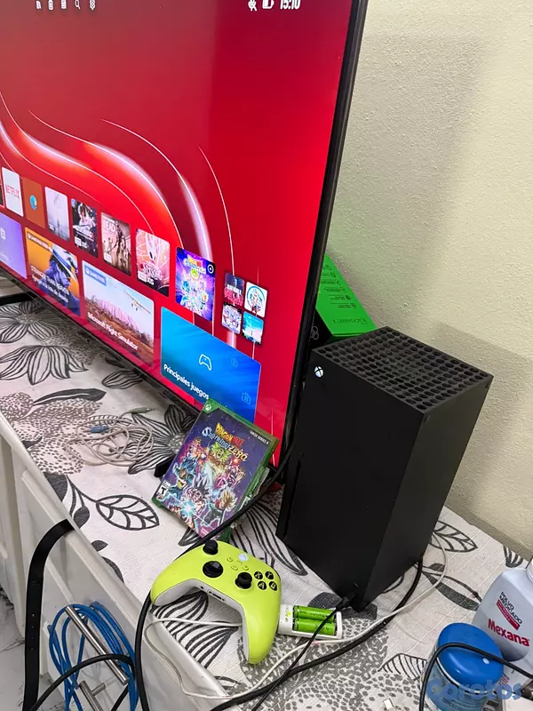 consolas y videojuegos - Xbox Series X completa + juego + pilas Recargables 3