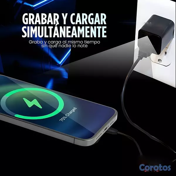 camaras y audio - Cámara WiFi Oculta Cargador USB Pared HD Vigilanci 2