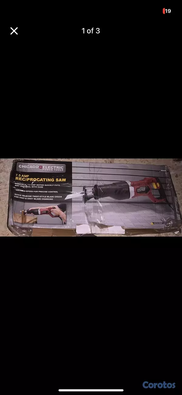 equipos profesionales - chicago electric, sierra de 7.5 amp, corta metal y madera como mantequilla 2