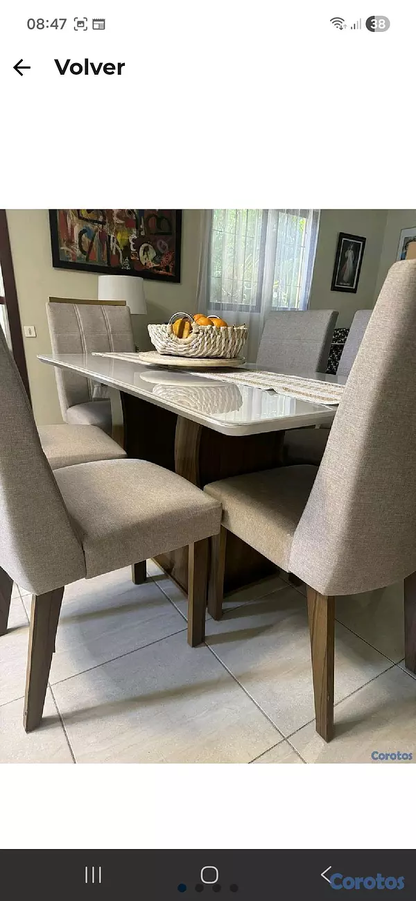 muebles y colchones - Juego de comedor 6 sillas.  3