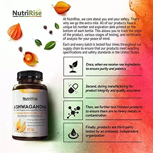 Salud y Equipamiento Médico - Ashwagandha 1300 Mg Hecho Con Polvo De Raiz De Ashwagandha 6