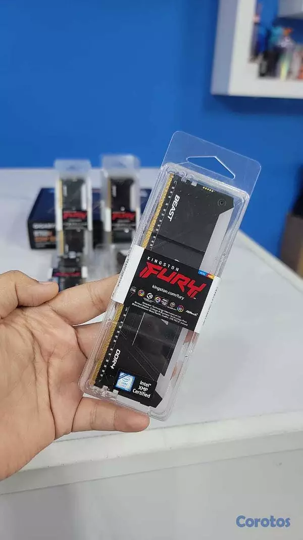 accesorios para electronica - Memoria Ram Ddr4 KINGSTON Fury RGB 8GB 3200MHZ 3