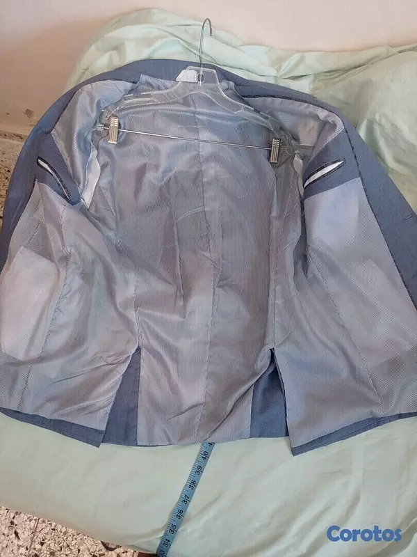 ropa para hombre - Traje Gris Azulado 3
