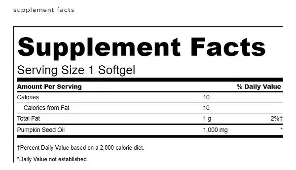 Salud y Equipamiento Médico - Pumpkin Seed Oil Aceite Semillas Calabaza 60 Softgel 1000mg 2