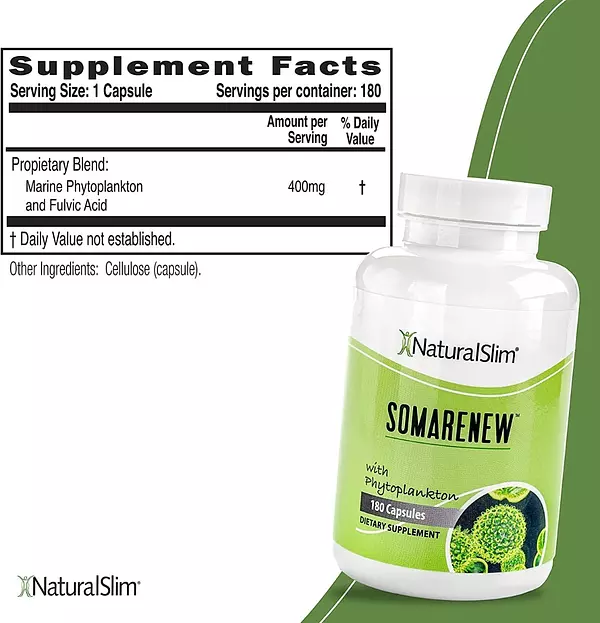 Salud y Equipamiento Médico - Somarenew Fitoplancton Marino Naturalslim Omega 3 180 Cap 2
