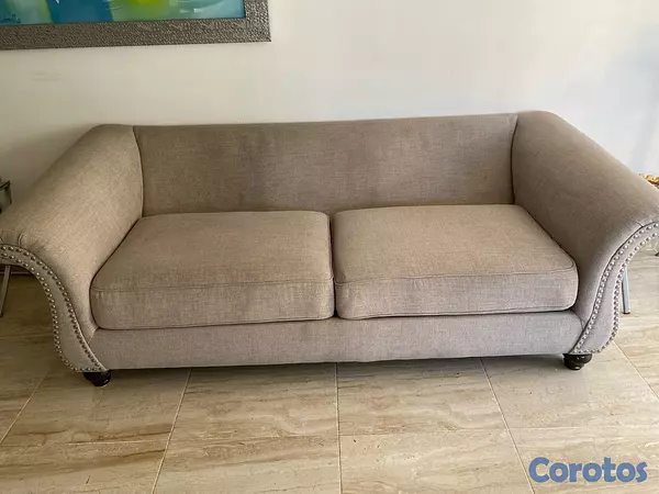 muebles y colchones - Sofá clásico color gris elegante 3