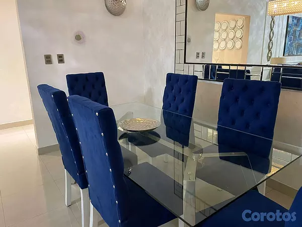 muebles y colchones - De oportunidad juego de comedor elegante de 6 sillas  3