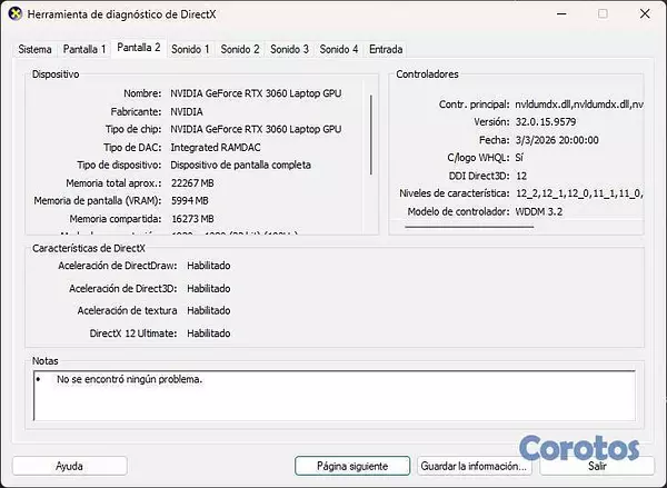 computadoras y laptops - Laptop Gamer (RTX 3060 / 32GB RAM / 1TB)  6