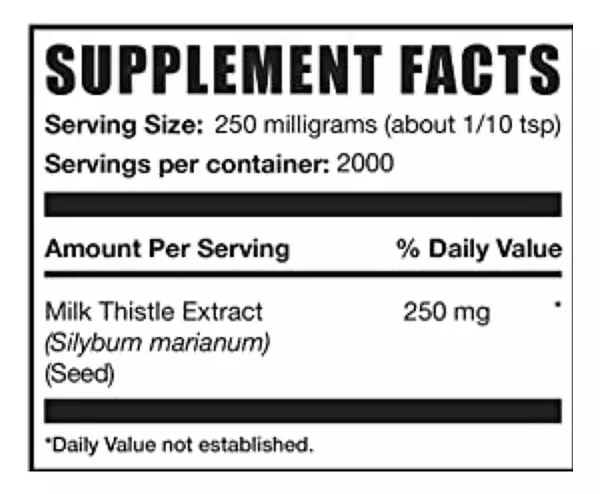 Salud y Equipamiento Médico - Cardo Mariano Polvo Bulksupplement 2