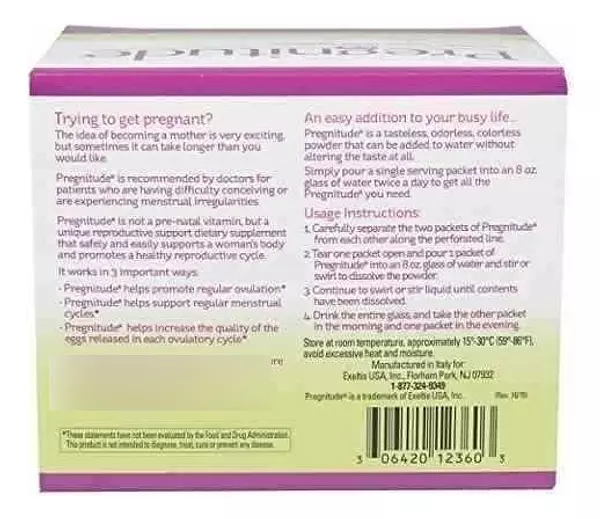 Salud y Equipamiento Médico - Pregnitude Reproductive Support 60 Prenatal Packets 3