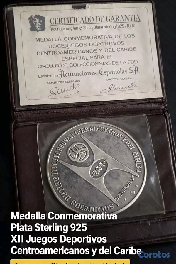 hobby y coleccion - Medalla de plata 925 de los 12 juegos Centroamericanos y del Caribe de 1974 4
