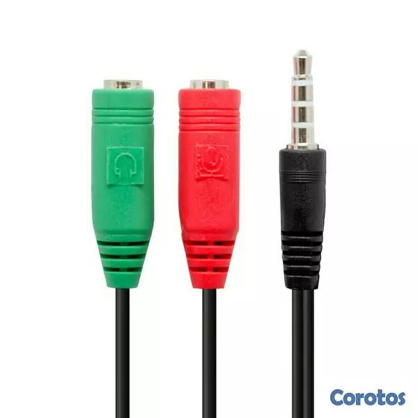 otros electronicos - CABLE ADAPTADOR DIVISOR DE AUDIO + MICROFONO 10662 2