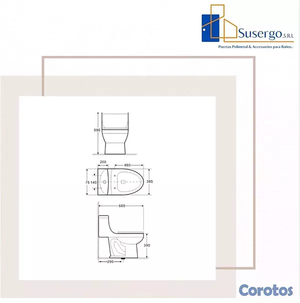 decoración y accesorios - Inodoro Blanco de una pieza 2