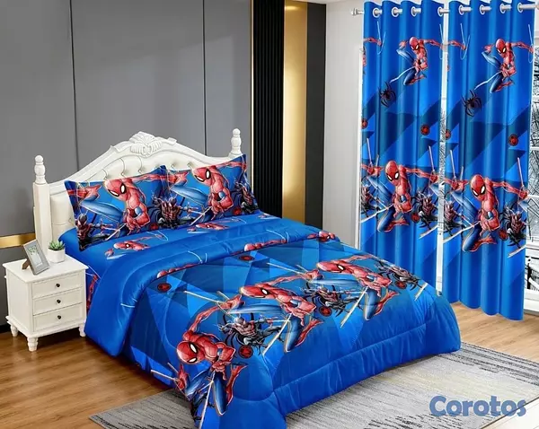 muebles y colchones - juego de colcha 5 piezas para cama de queen  10